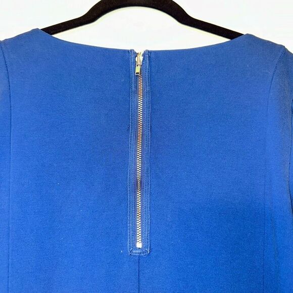 J. Crew Womens Long Sleeve Zipper Back Blue Knit Dress Size Small - Picture 6 of 13